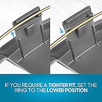 Vista 5 de BDK Juego completo de tapacubos de repuesto de 4 a 15 pulgadas para automóviles, tapa de cubo de cubierta de rueda, fácil instalación a presión