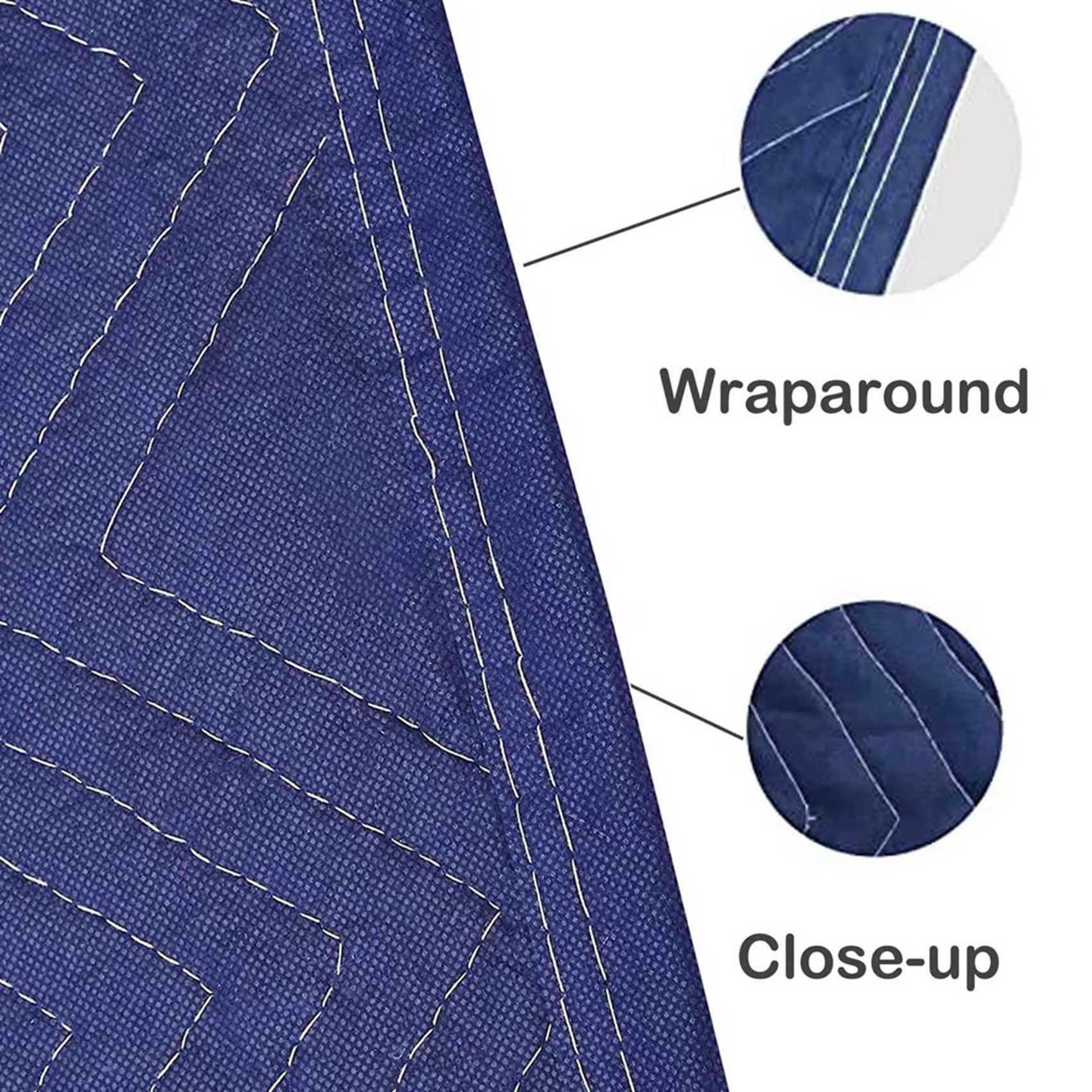 4 Coperte per Traslochi 40X72 Pollici Coperte da Imballaggio Resistenti per Traslochi, Spedizioni, Mobili, Avvolgimento per Mobili-Blu