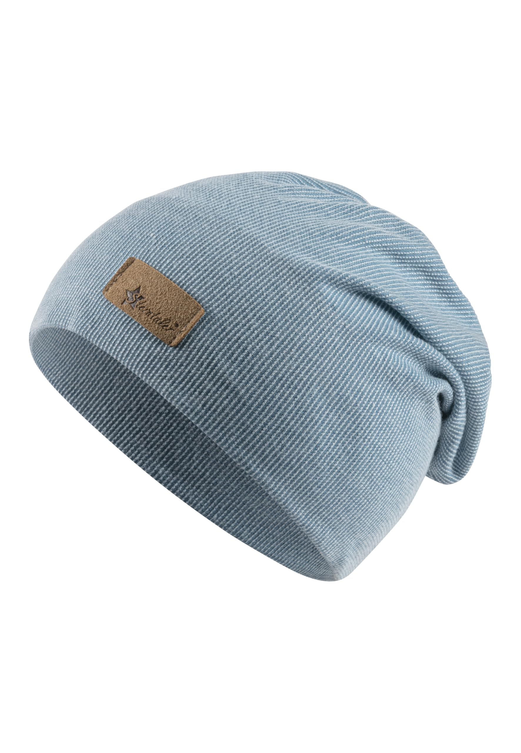 Sterntaler Beanie Rippen - Slouch -Beanie gestrickt mit stylischem Umschlag - Leichte Mütze für Babys - Beanie Jungen mit feinem Rippenmuster