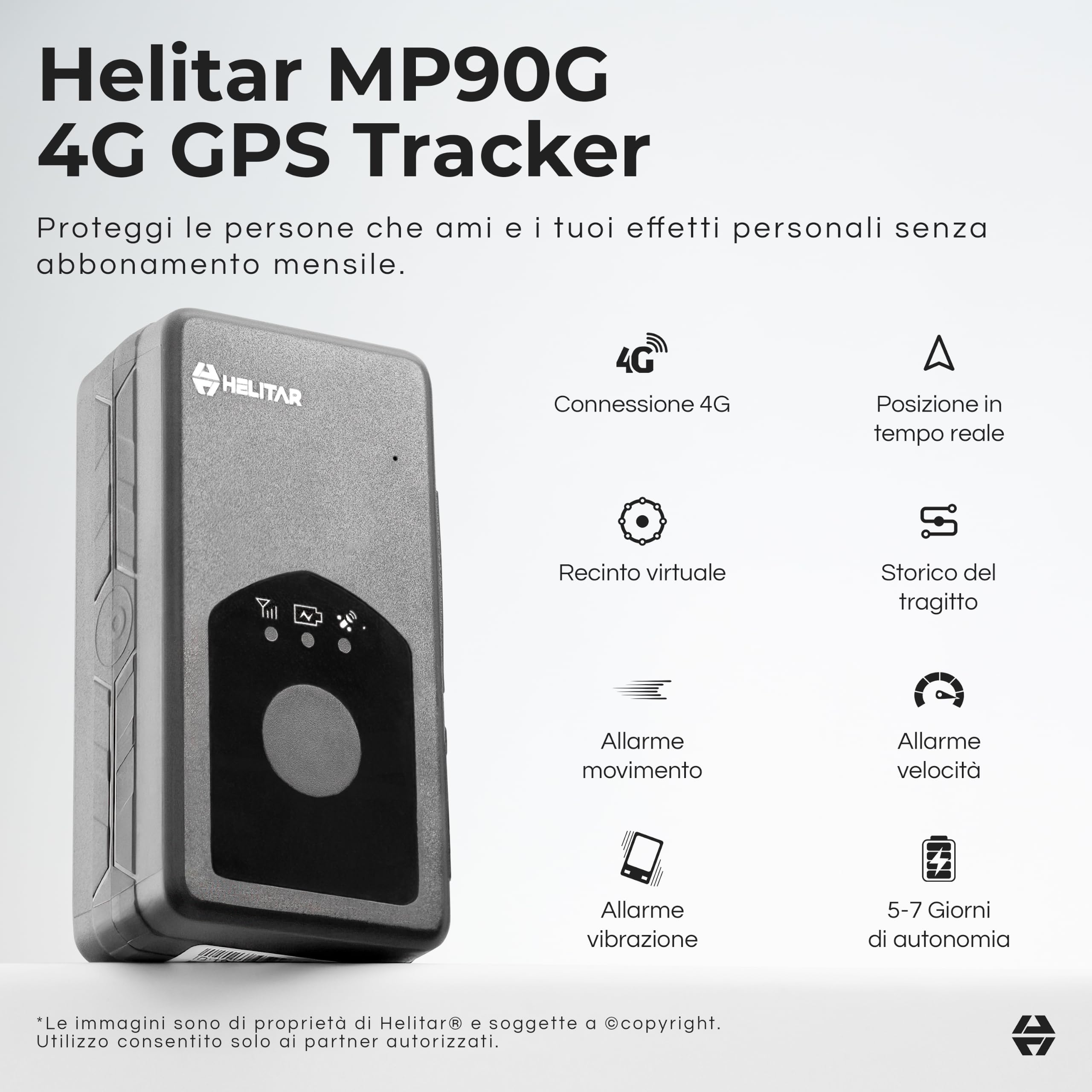 Localizzatore GPS per Bambini e Anziani - Senza Abbonamento Mensile - SIM Inclusa con 5 Anni di Tracciamento - Tracker GPS Globale - Garanzia sul furto del veicolo