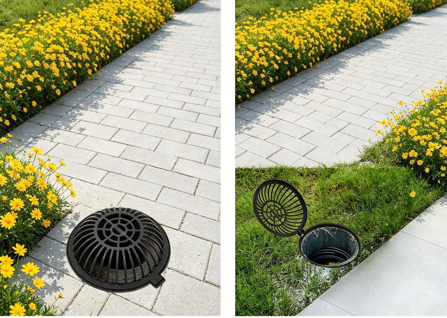 18in Ductile Iron Atrium Drain Grate, Dome Overflow Relief