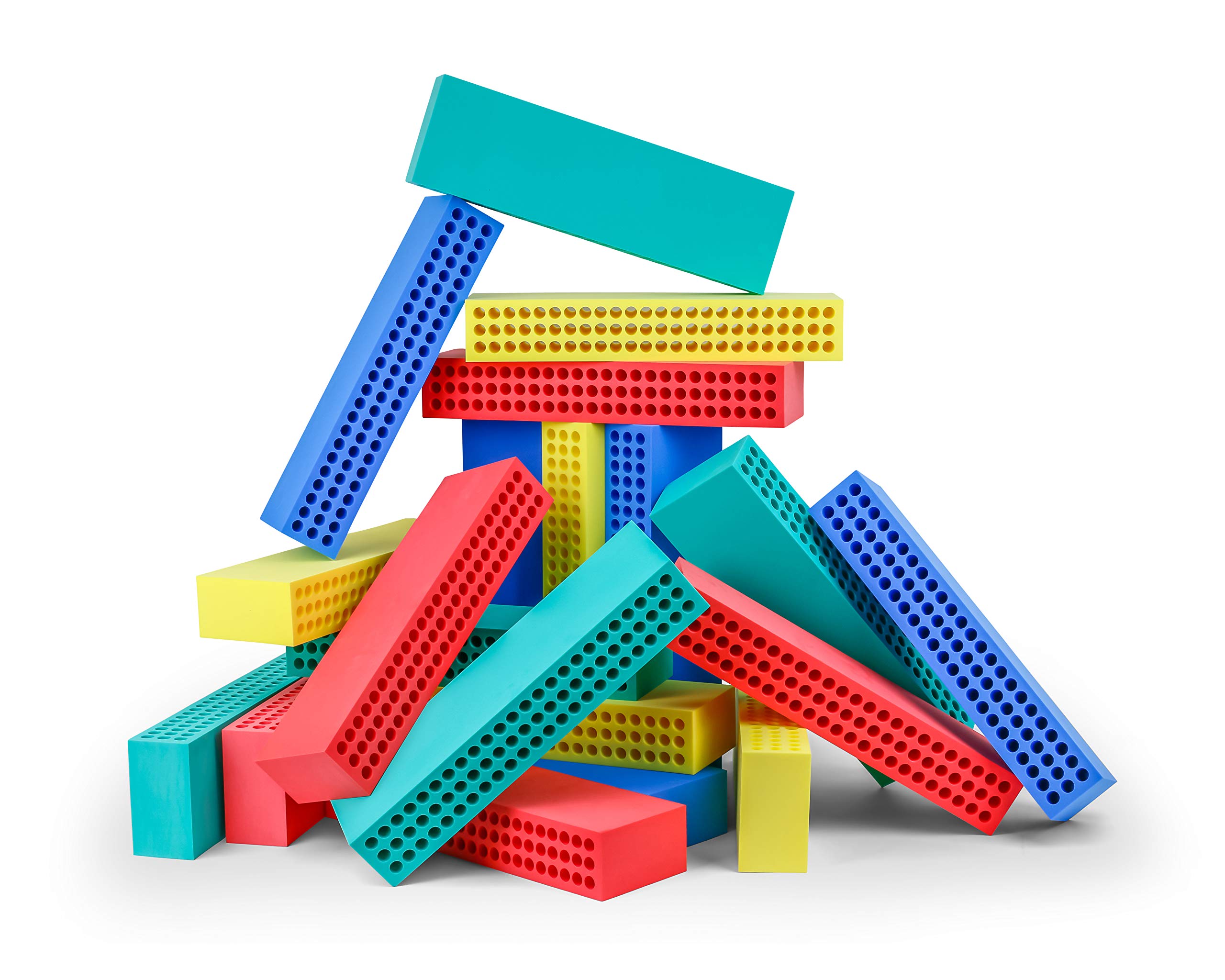 BlockX® Original Grundset mit 20 Schaumstoffblöcken, Motorik- & Leichtathletik-System, hochwertige PE-Schaumblöcke (50x15x8 cm), pädagogisches Bausystem für Schule, Kindergarten
