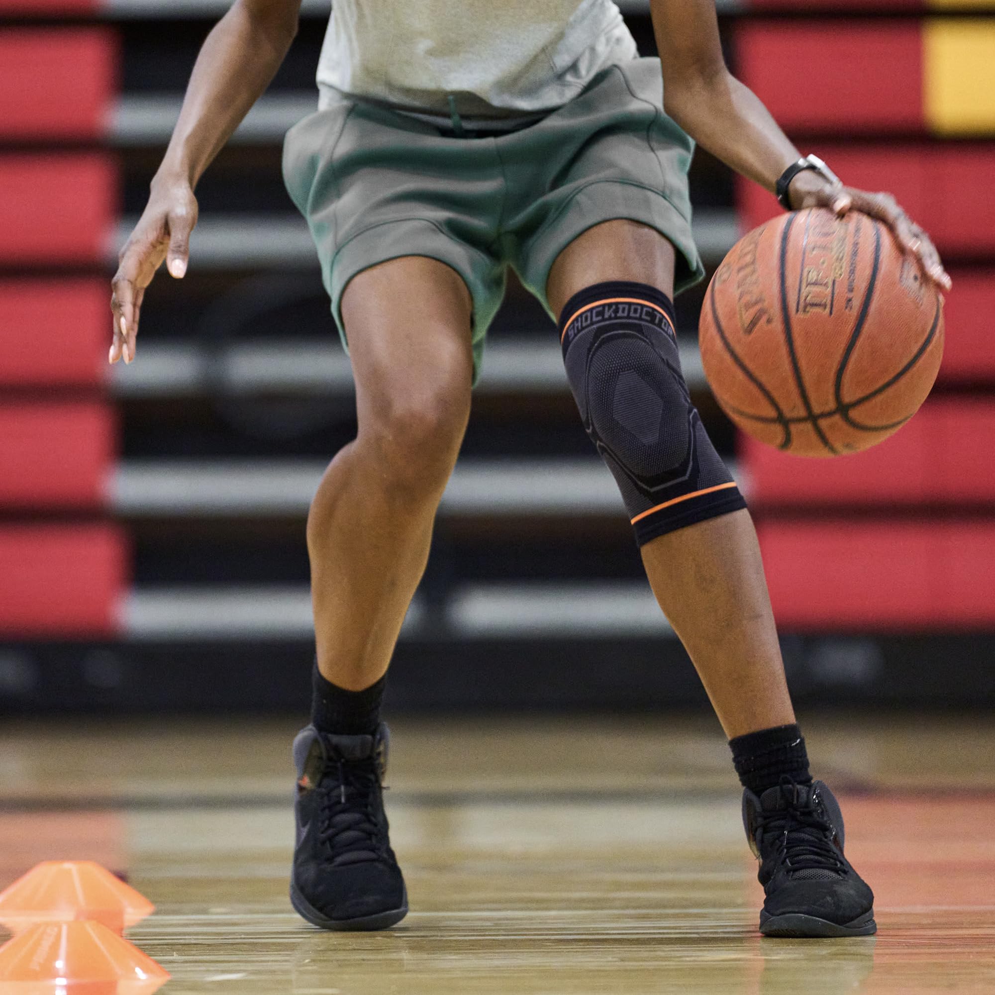 Shock Doctor Knee Compression Sleeve Patella Support, Relieves Arthritis Pain, Tendonitis & Patella Alignment Injuries for Men & Women, 1 Sleeve