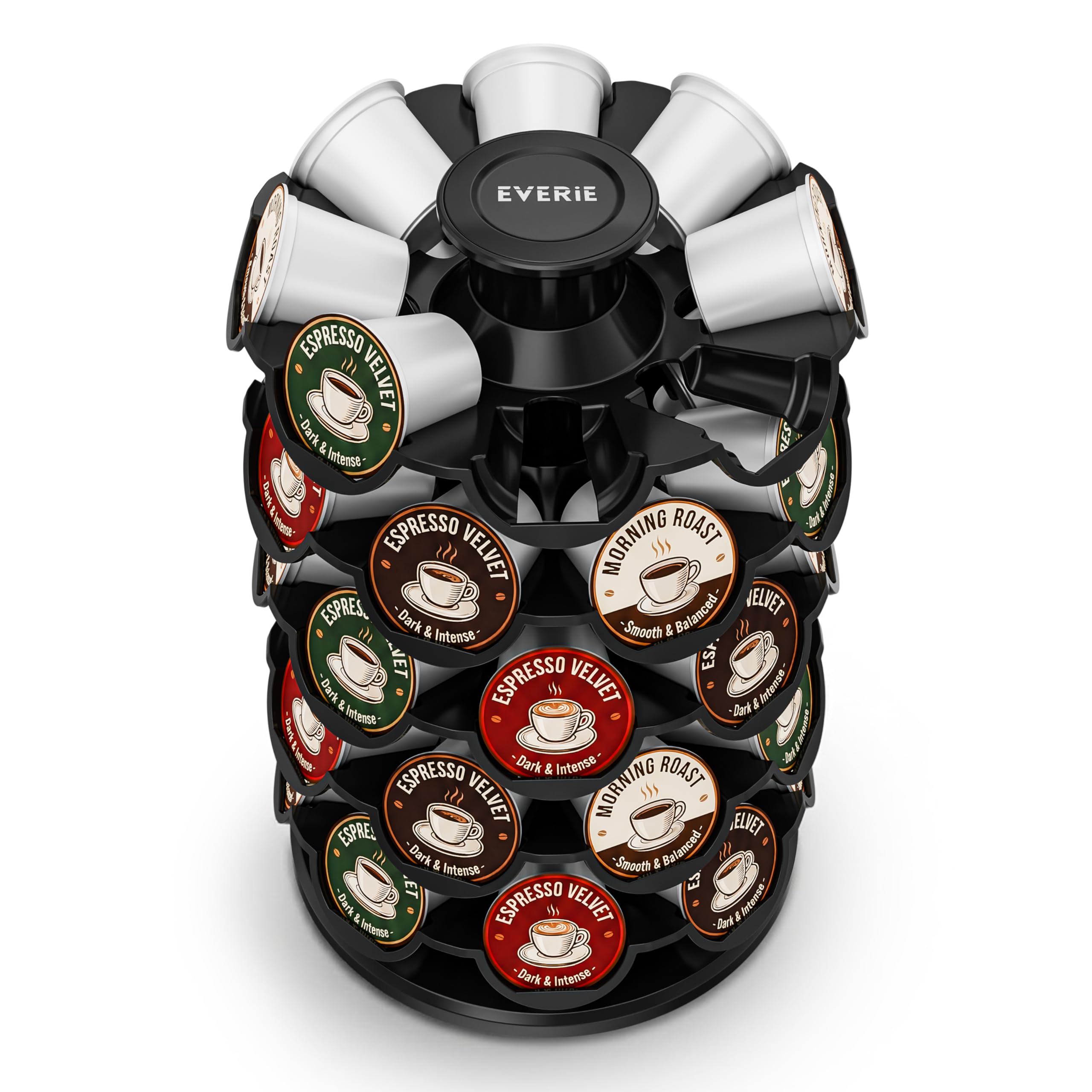 EVERIE Coffee Pod Storage Carousel Holder Organizer Compatible with 40 Keurig K-Cup Pods
