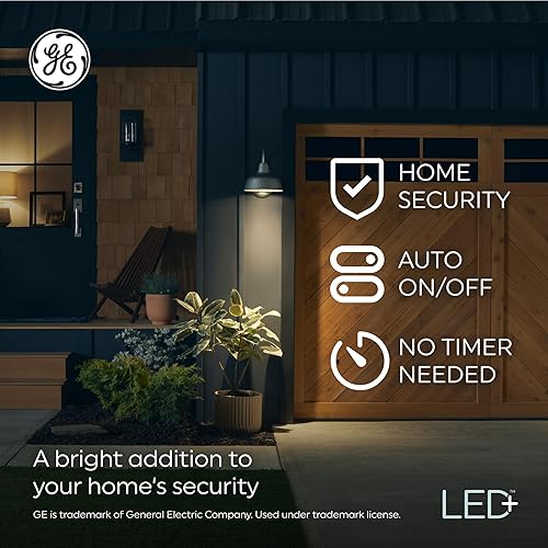 Miniatura 5 de GE LED+ Bombillas LED del atardecer al amanecer, 15 W, luz de encendidoapagado automático para exteriores, luz diurna, reflector PAR38 (paquete de 3)