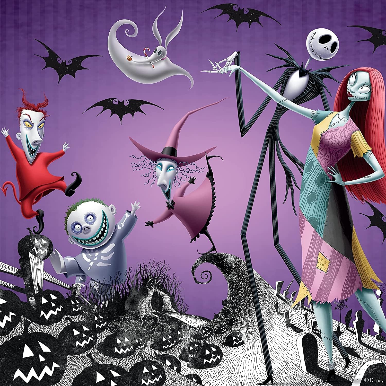 Ceaco - Disney - Nightmare Before Christmas - Let's Dance - Oversized 300 Piece Jigsaw Puzzle