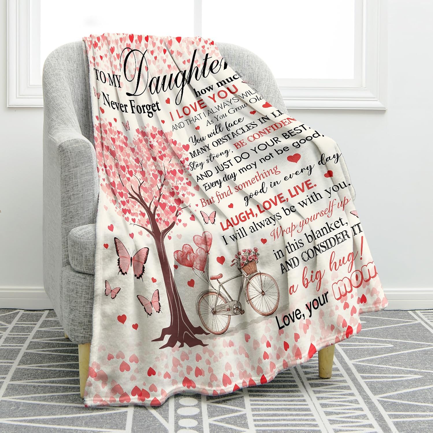 Jekeno Peacock and Floral Throw Blanket Gifts for Adult Kids, Inspirational Peacock Gifts for Women Men, You were Born to Stand Out - Peacocks Themed Decor for Home Bed Couch 50"X60"