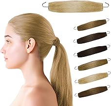 Women's Hair Scrunchies – Synthetic Hair Scrunchies – Elastic Hair Bands – Invisible and Elastic – Hair Accessory for Ups, Buns and Pigtails – (Platinum)