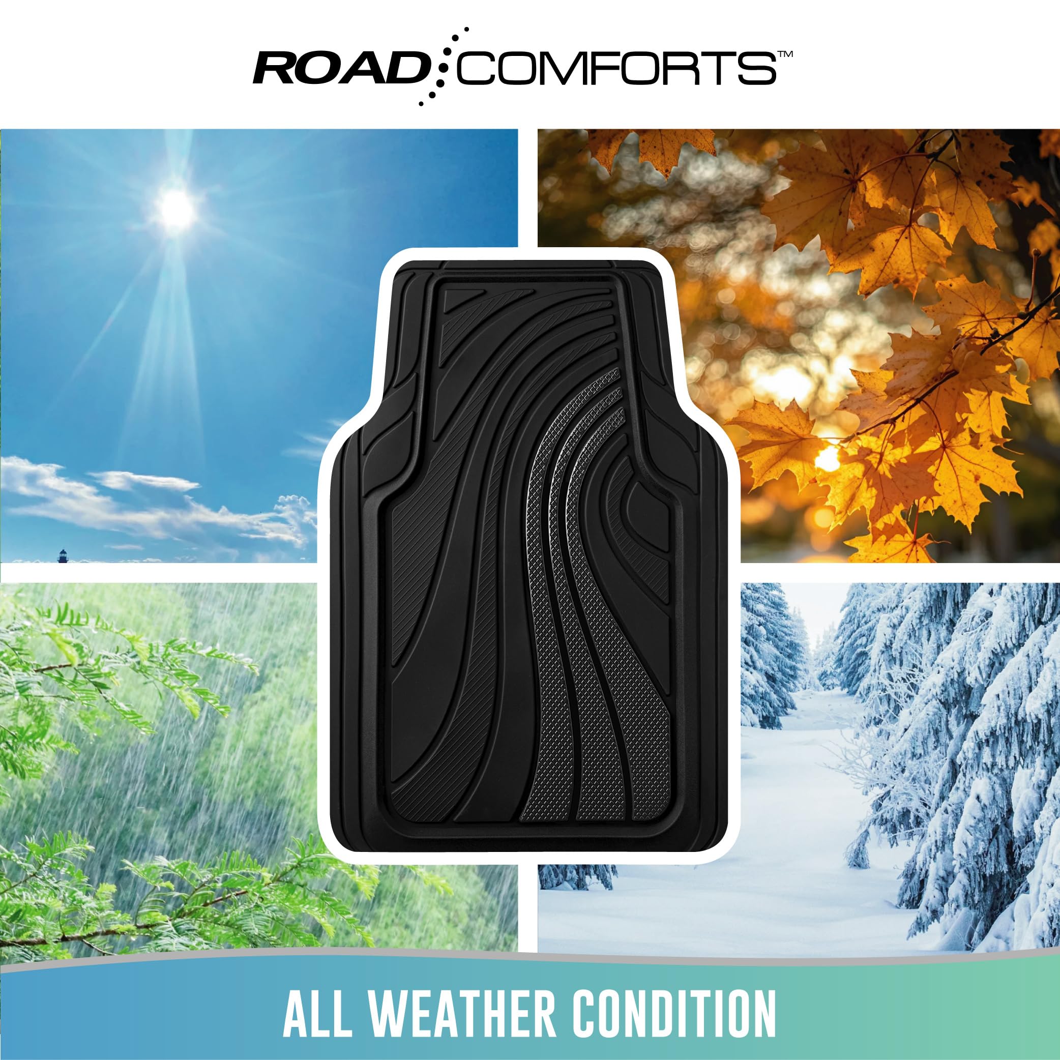 All Weather Vehicle Mats Motor Trend 4-Piece Deep Dish Rubber - Foto 10