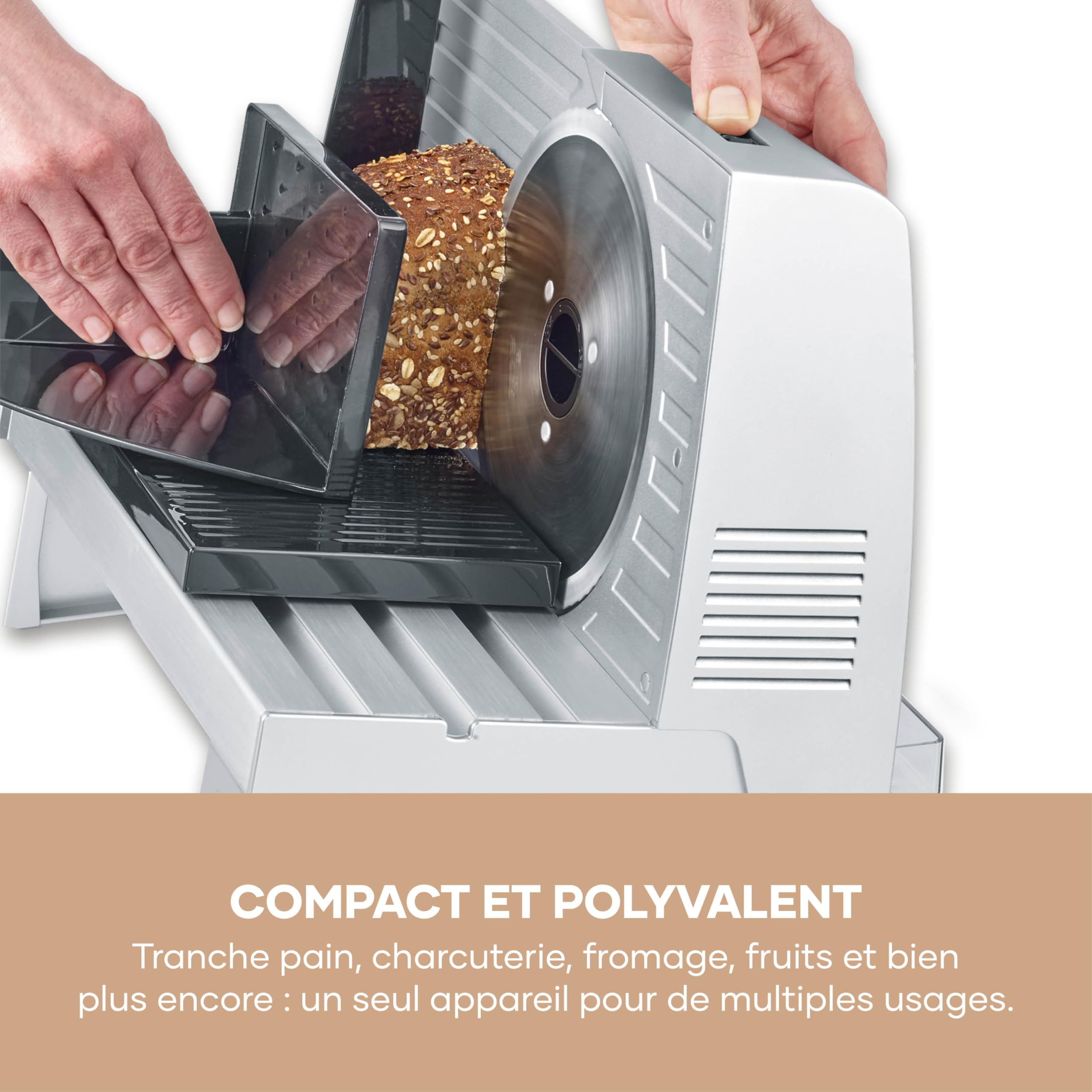 SEVERIN Trancheuse universelle 150 W, AS 3917, lame inox, gris/inox