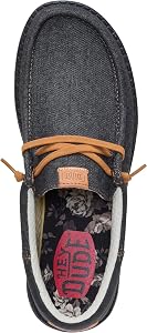 Amazon.com | HEYDUDE Wally Funk Denim Black 9, Men display picture 3