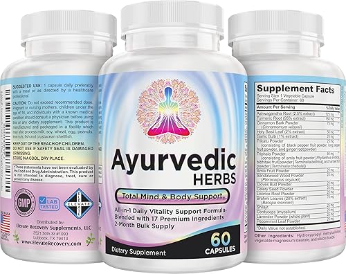 Miniatura 7 de AYURVEDIC Herbs 2 meses de suministro (todo en 1) mezcla de suplementos | Complejo de hierbas Ayurveda Mind Body Spirit con 17 ingredientes activos