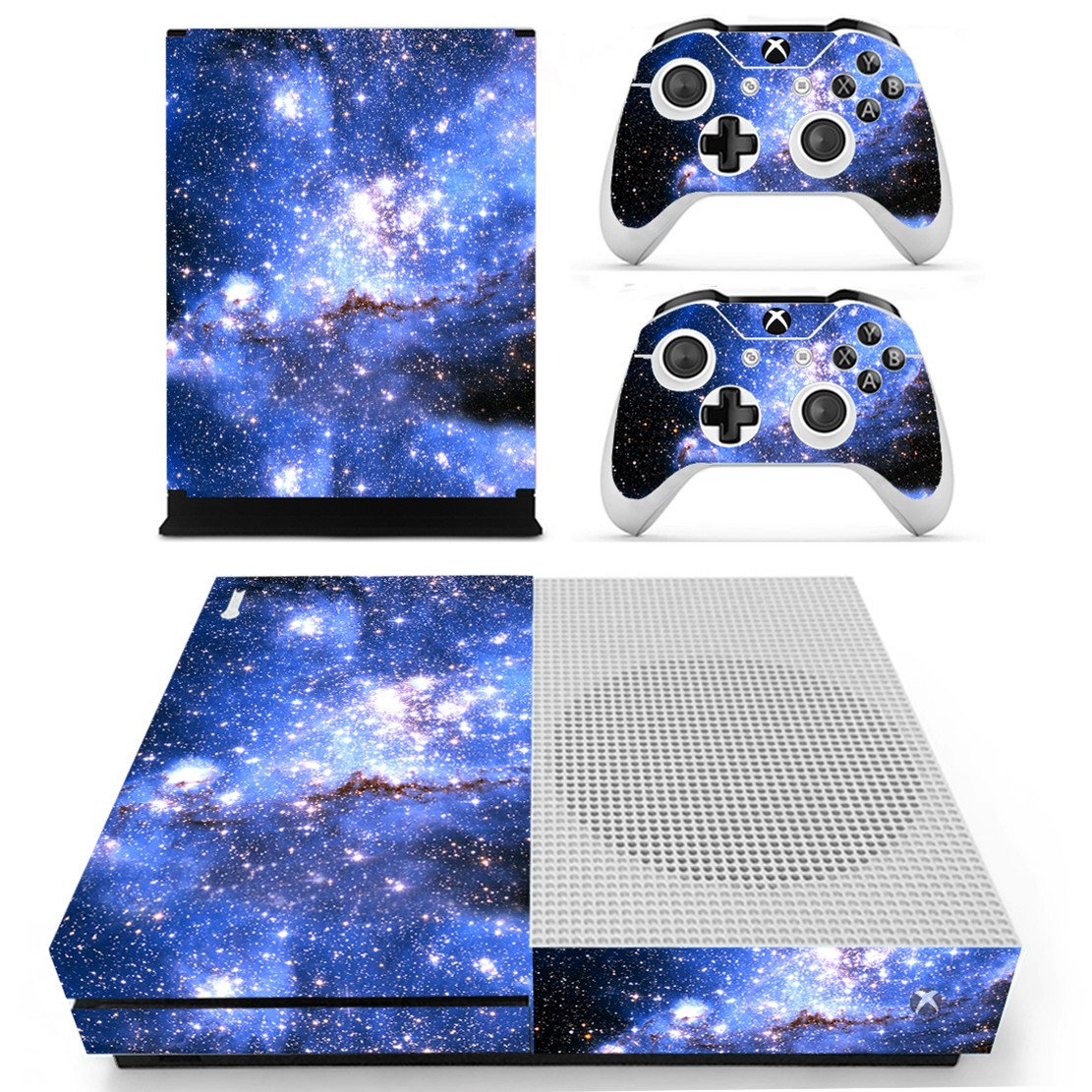 DOTBUY Vinyl Decal Full Body Skin Sticker For Microsoft Xbox One S Console And 2 Controllers And Kinect 2.0 (Carbon Fiber Black) — view 8