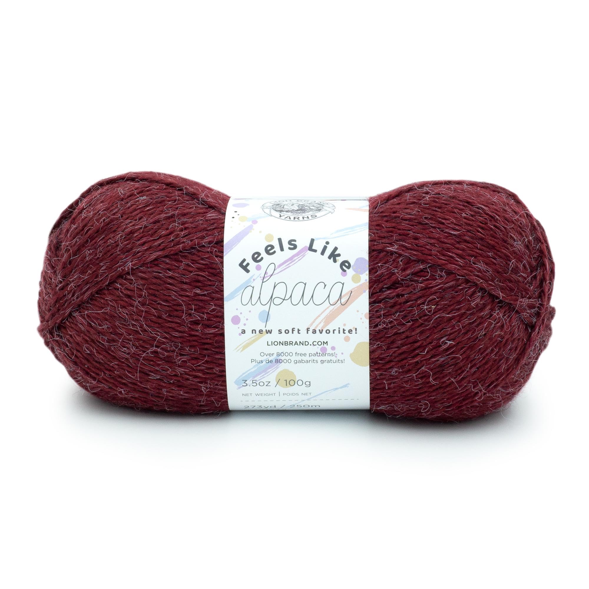 Fil d'alpaga raffiné bordeaux Lion Brand Yarn pour création haut de gamme