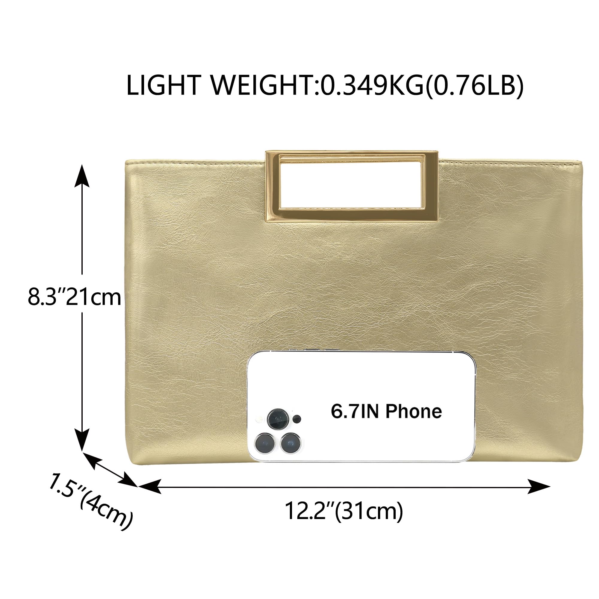 Milisente Clutch Purses for Women Formal Casual Sparkly PU Leather Handbag Purse with Handle for Prom Cocktail Wedding