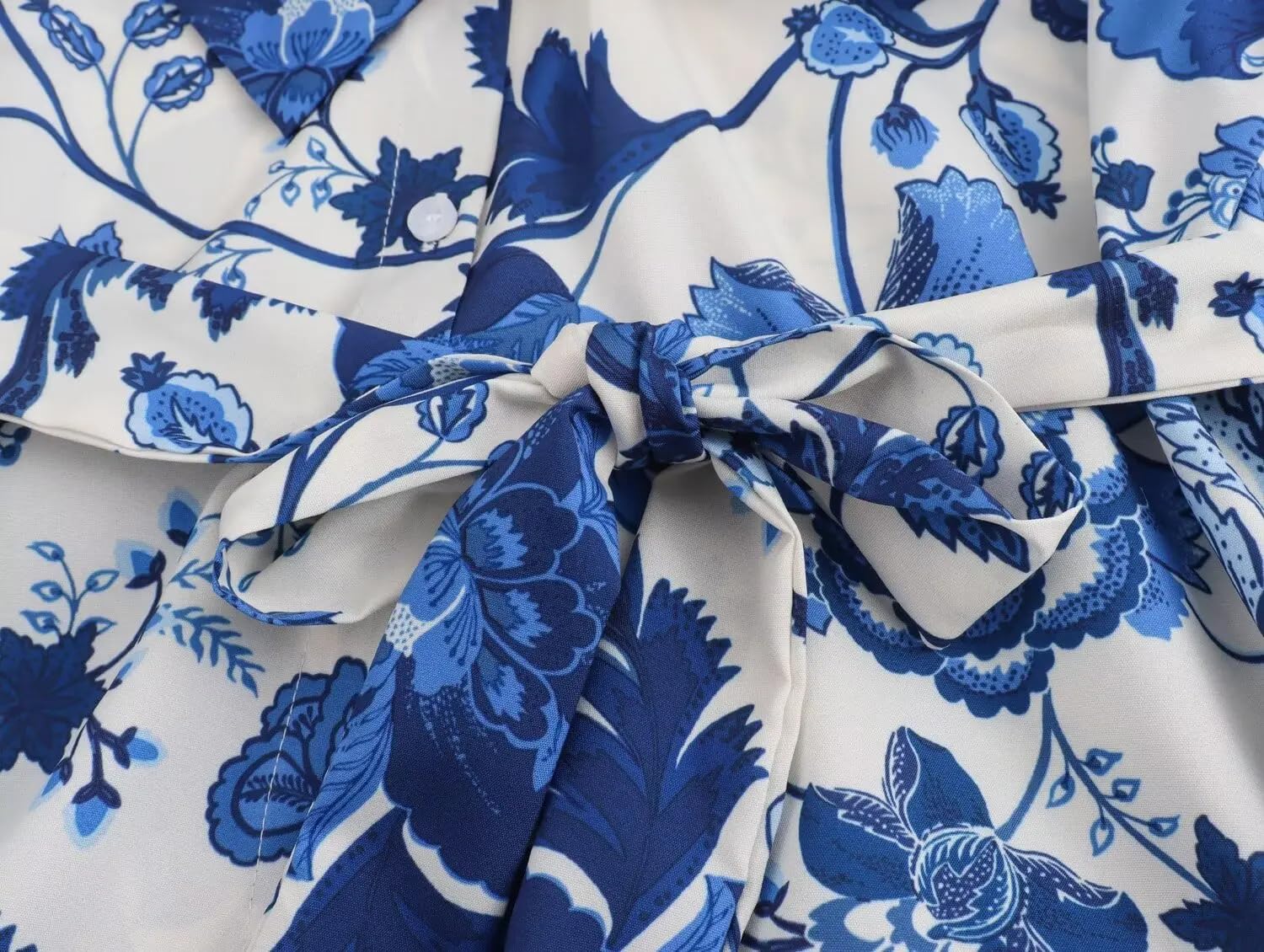 Vestido de verano holgado para mujer, con cinturón, estampado floral, mangas 3/4, vestido largo midi