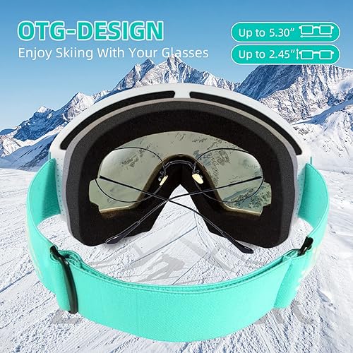 Miniatura 3 de EverSport M81 Gafas de esquí Pro, gafas de nieve magnéticas para snowboard para mujeres y hombres, protección UV