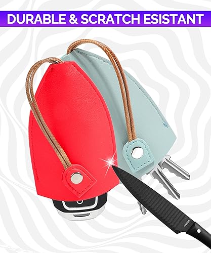 Miniatura 4 de 2 fundas para llaves de automóvil, funda extraíble para llaves, de piel sintética, bolsa para llaves de automóvil, bolsa portátil para llaves,