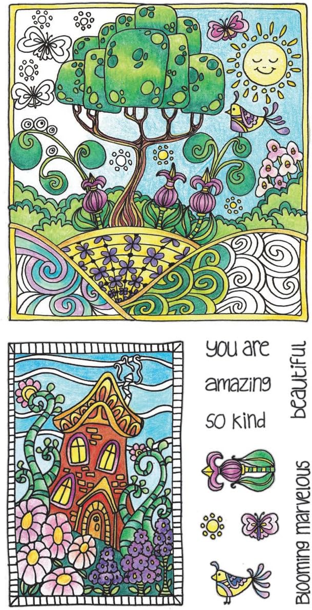 Hampton Arts Color Me Clear Stamps ~ Tree