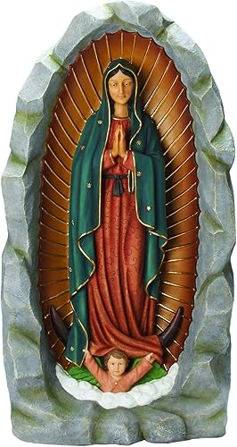 Roman - Gruta Nuestra Señora de Guadalupe, 36.0 in de alto, colección de jardín, resina y piedra, decorativo, regalo, decoración para el hogar al