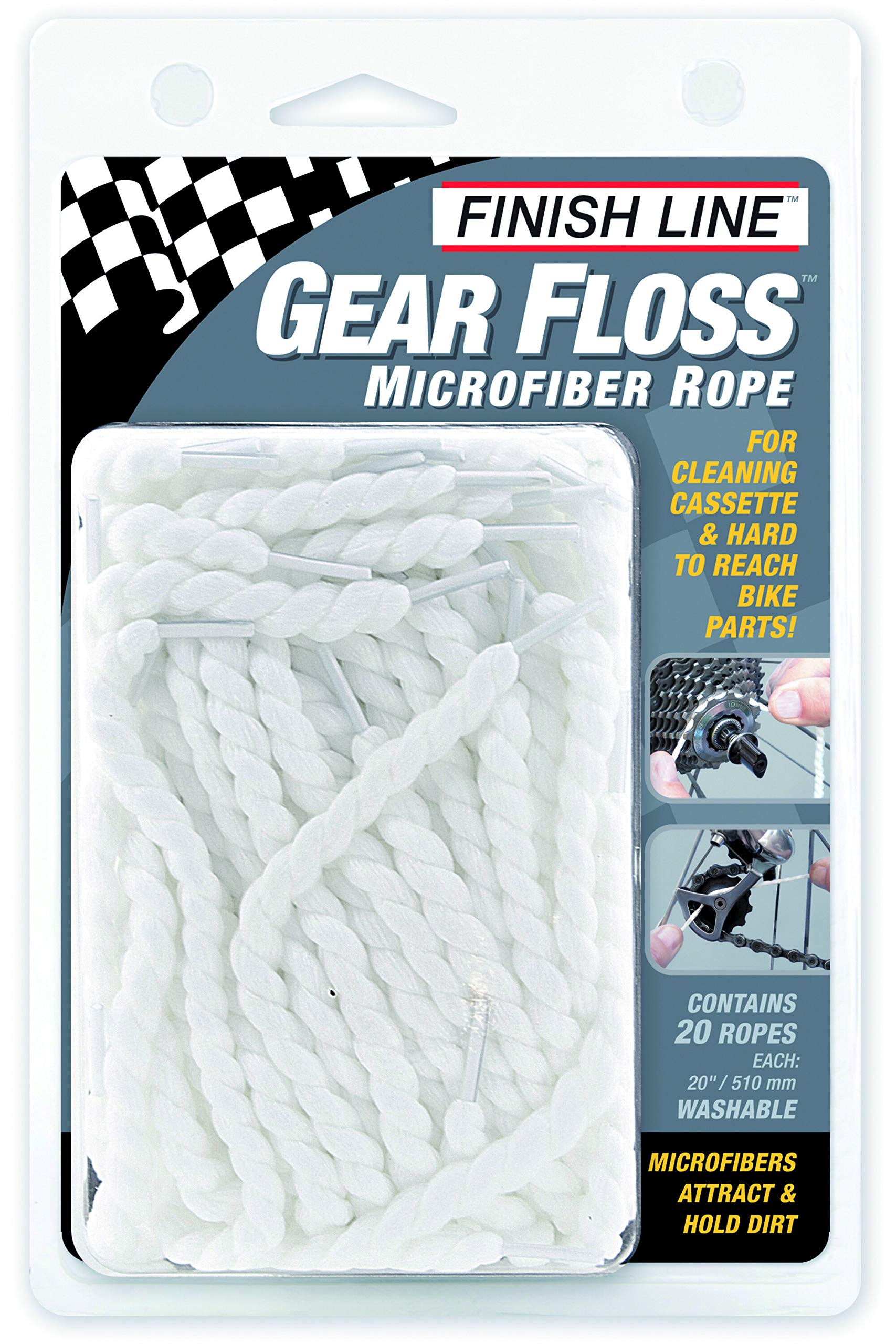 Finish Line Gear Floss Microfibre Ropes (20 Pack)