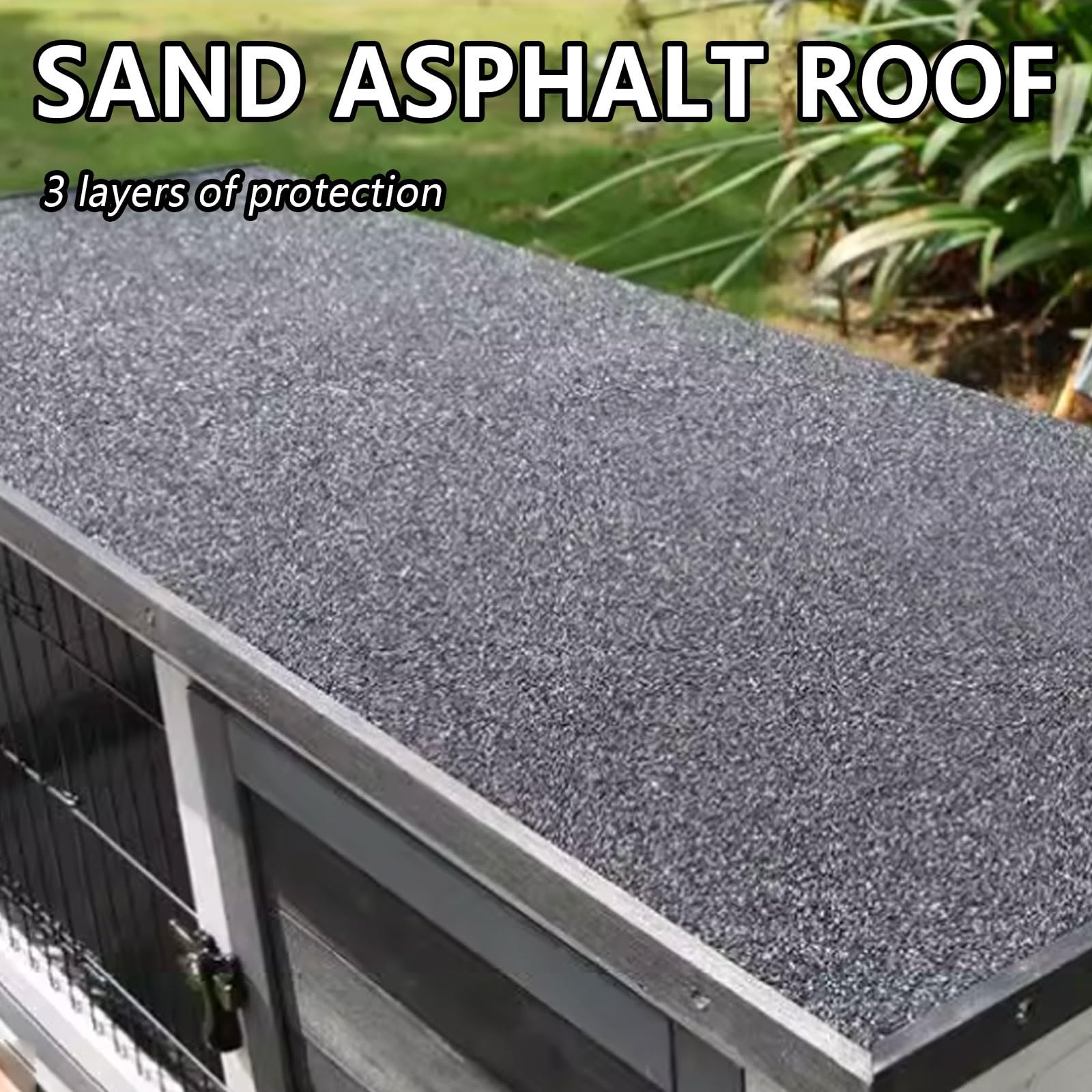 Gallinero para uso en exteriores con escaleras y bandeja extraíble, construcción de madera maciza, corral grande con techo y diseño de múltiples puertas
