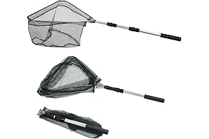 RESTCLOUD Fishing Landing Net with Telescoping Pole Handle