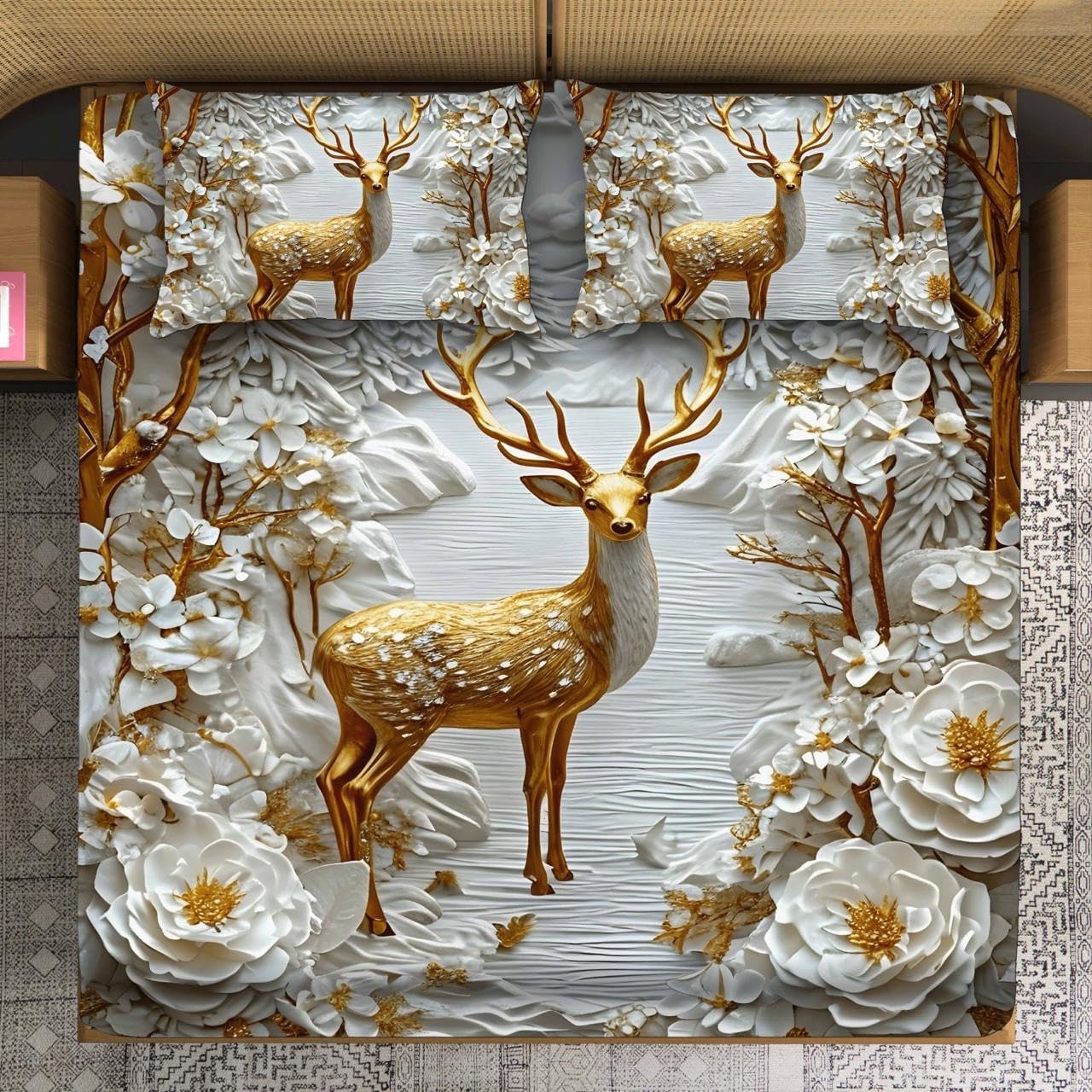 Premium Croche King Bedsheet - 7D Cotton -21