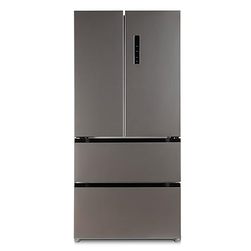 West Bend Refrigerator Freestanding French Door Design Fridge with 5.1 Cu.Ft. Freezer Capacity, Adjustable Electronic Control and Frost Free Defrost, 18-Cu.Ft, Metallic - French Door - 18 Cu.Ft. - Metallic