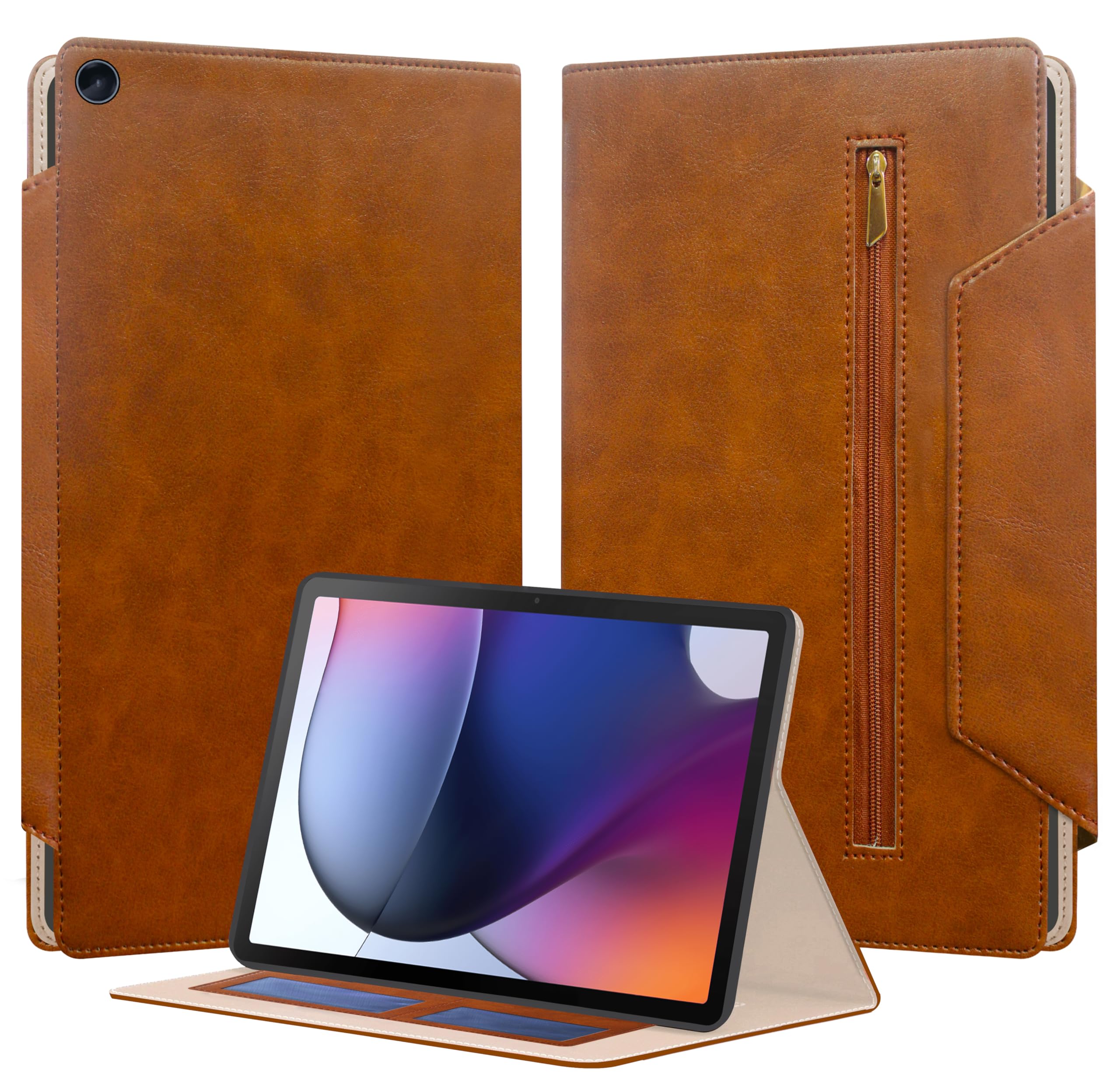 TGK Flip Case Cover for Motorola Tab G62 10.61 inch with Front Pocket & Credit Card Slots (Amber Orange) (B0CZFVTBGY) Amazon Price History, Amazon Price Tracker