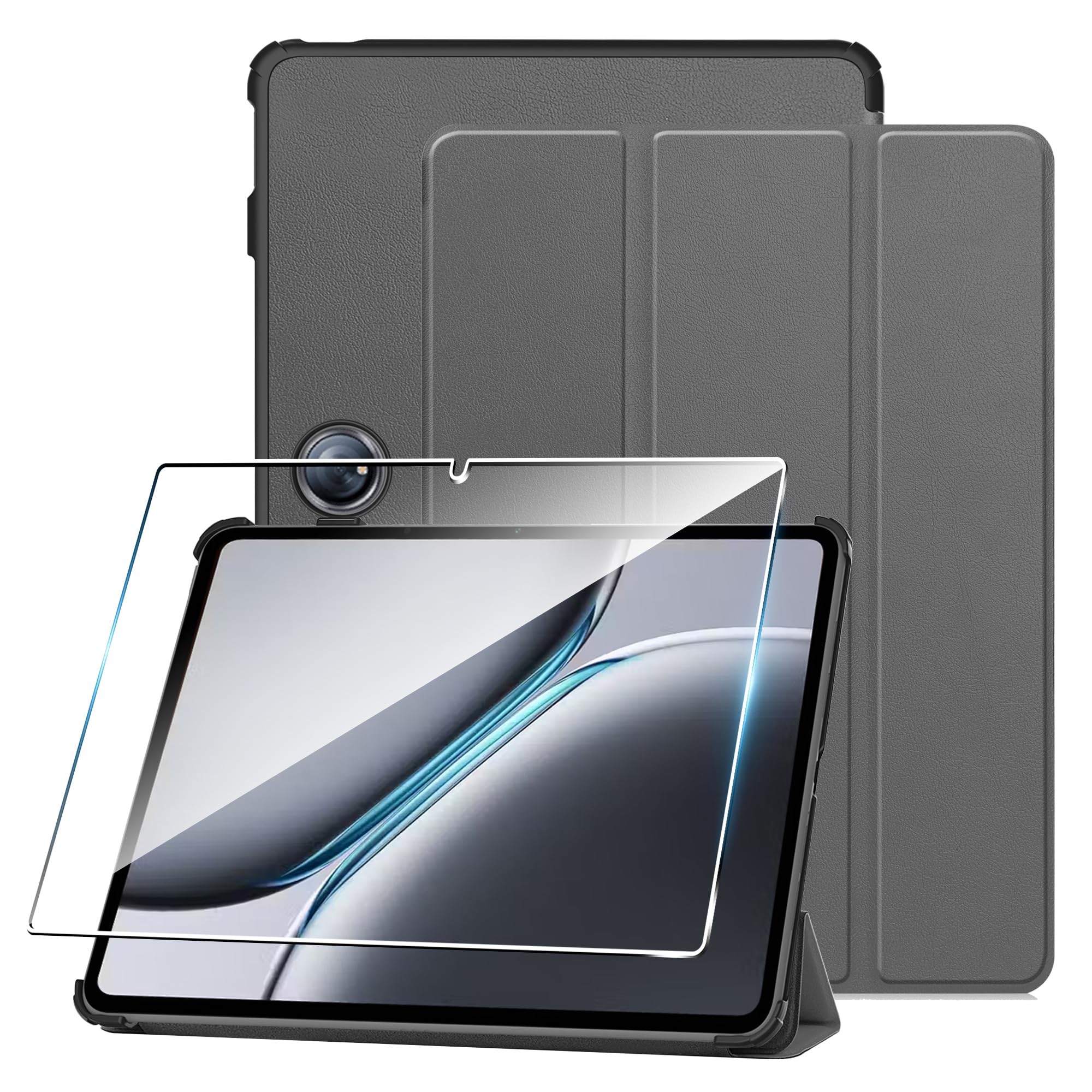 for OnePlus Pad 2 case,high qualit Hard Shell, Lightweight,Quality PU,Scratch Resistant, for OnePlus Pad 2 12.1 inch case-Grey