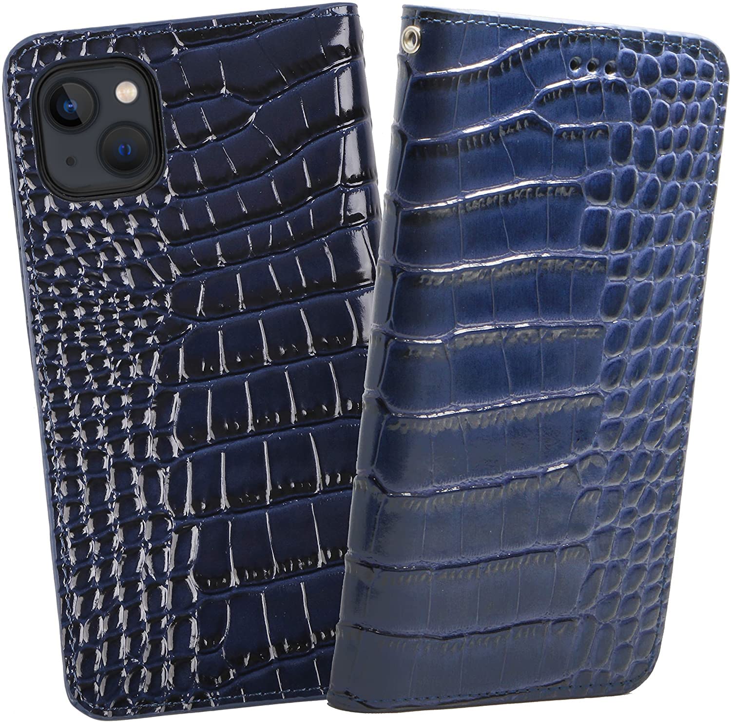 Amazon.co.jp: [クロコダイル x 牛革] iPhone14 plus apple ReZuell 