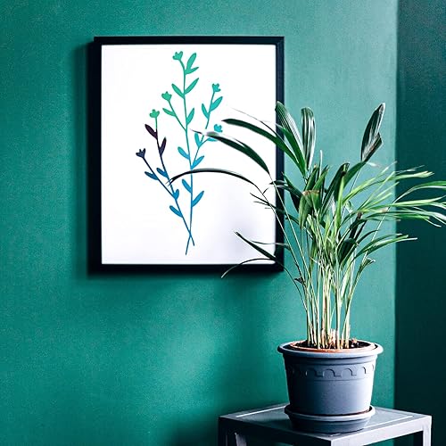 Miniatura 7 de Plantillas para pintar sobre madera, 9 plantillas de flores para pintar, plantillas reutilizables para pintar, plantillas de flores silvestres,