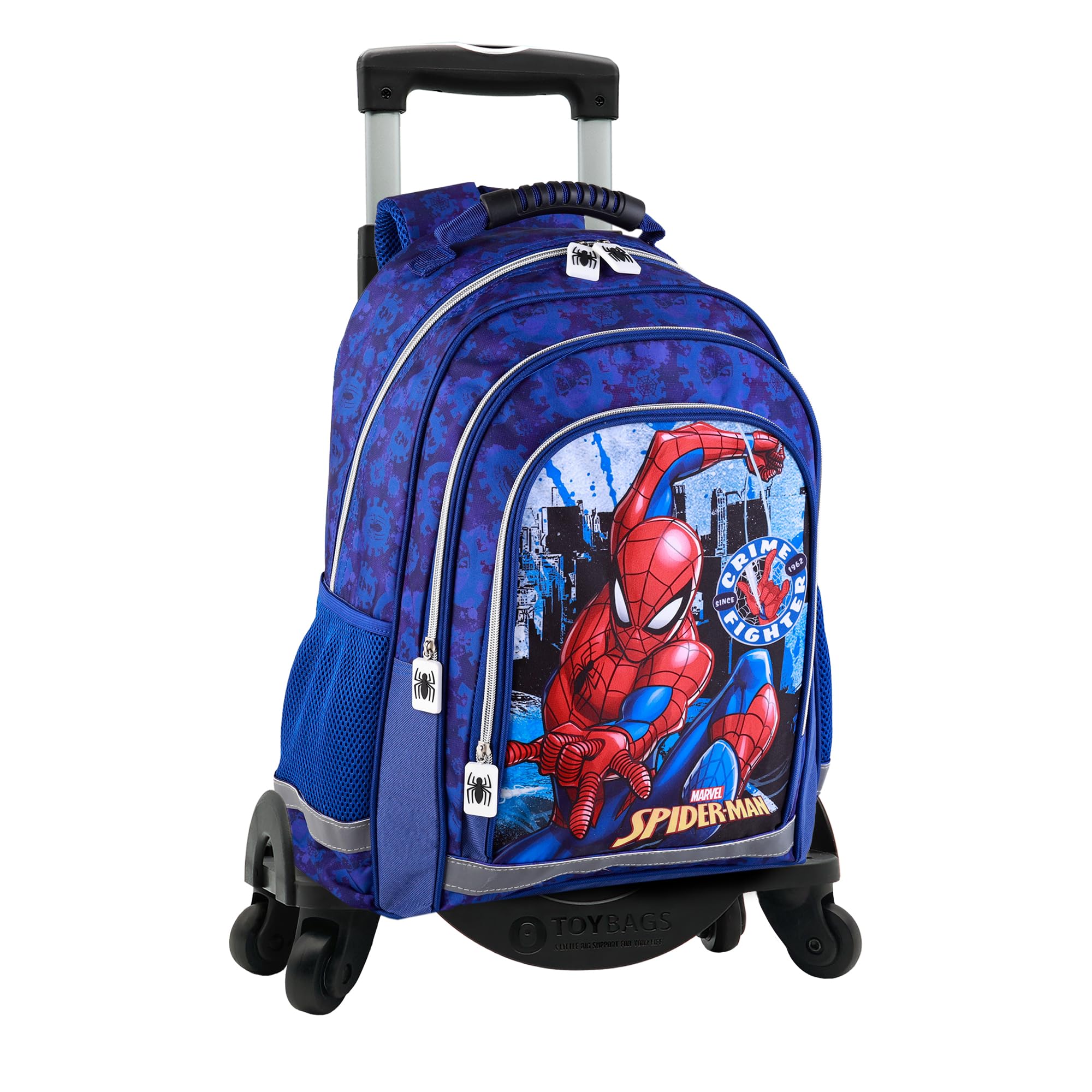 TOYBAGS Spiderman Mochila Doble Compartimento Adaptable 41,5 X 30 X 17 Cm Escolar Unisex niños, Negro, Grande