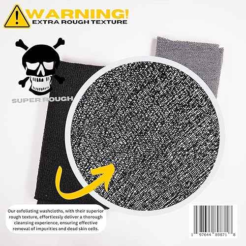 Miniatura 5 de Toalla exfoliante extra áspera, exfoliante extremo para cuerpo y espalda para ducha, extra largo, exfoliante higiénico áspero, hombres y mujeres,