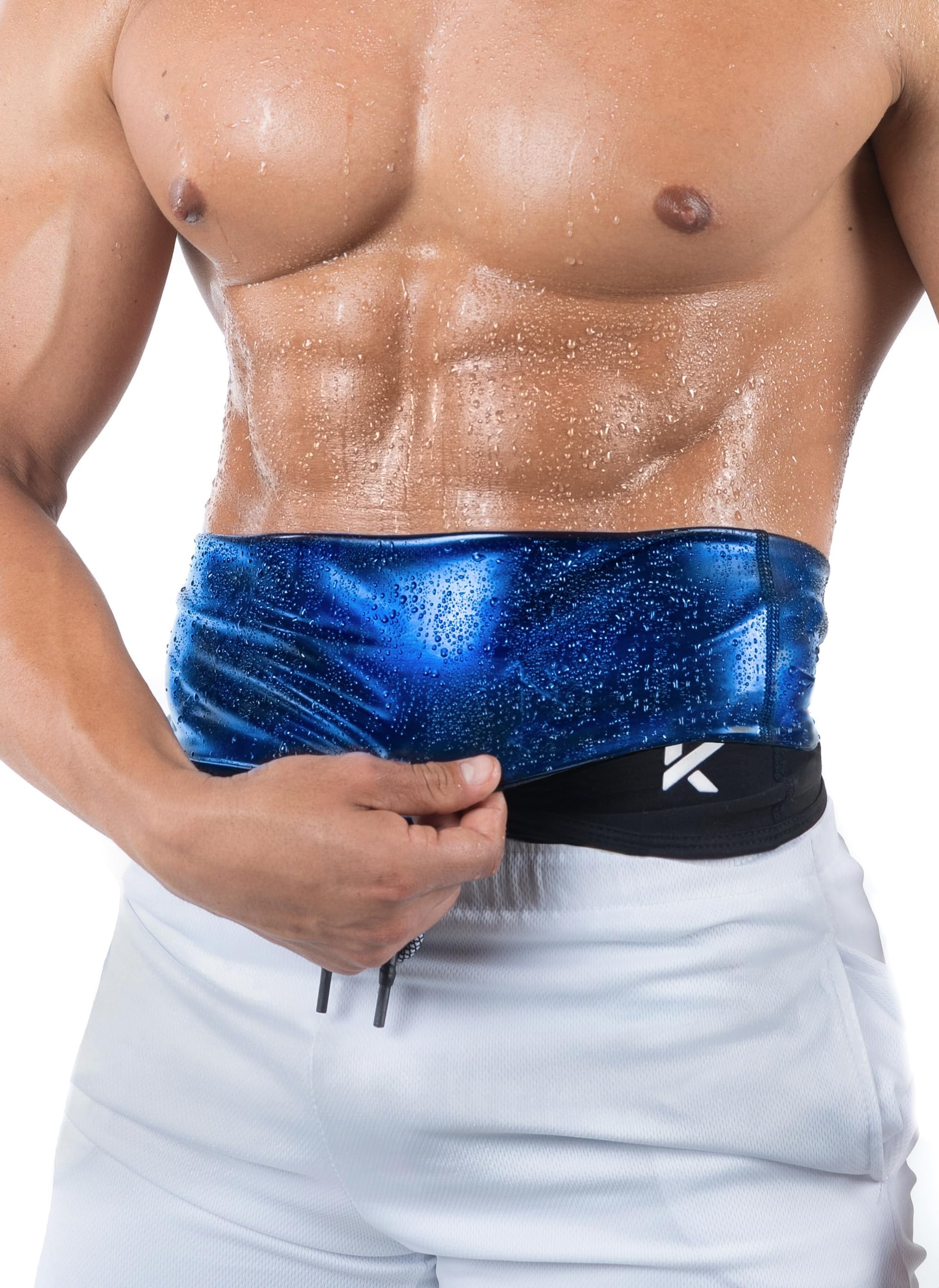 Men's Heat Trapping Waist Toner - Waist Trainer for Men - Comfortable & Discreet Waist Trimmer Thermo Sauna Belt