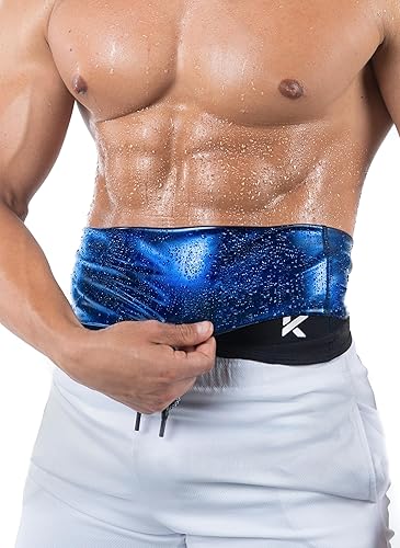 Kewlioo Tónico de cintura que atrapa el calor para hombre, entrenador de cintura para hombres, cómodo y discreto, cinturón térmico para sauna