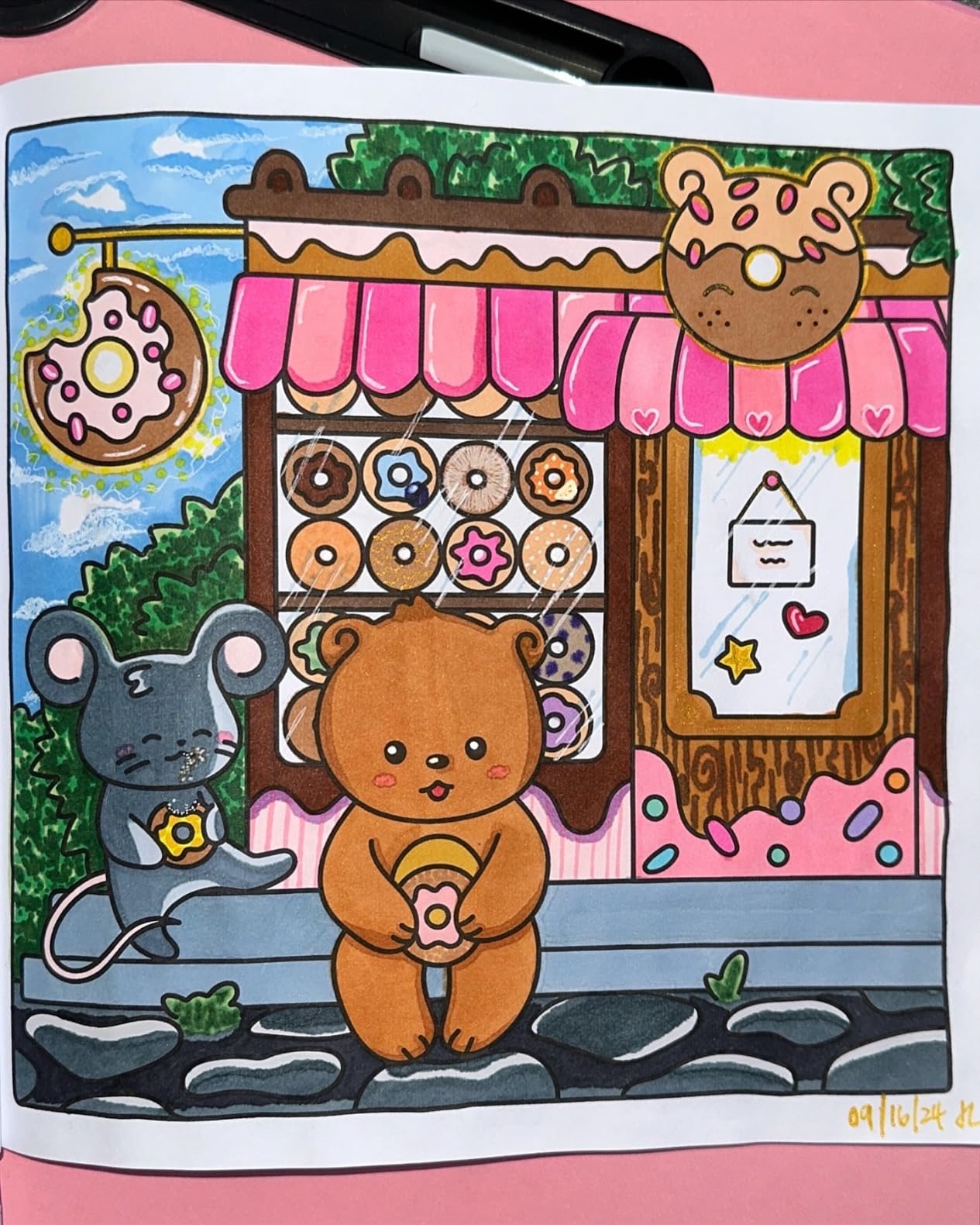 Fluffy Times: Cute Coloring Book for Adults & Teens Featuring Adorable Animal Friends in Cozy Hygge Scenes for Relaxation - Preview 3