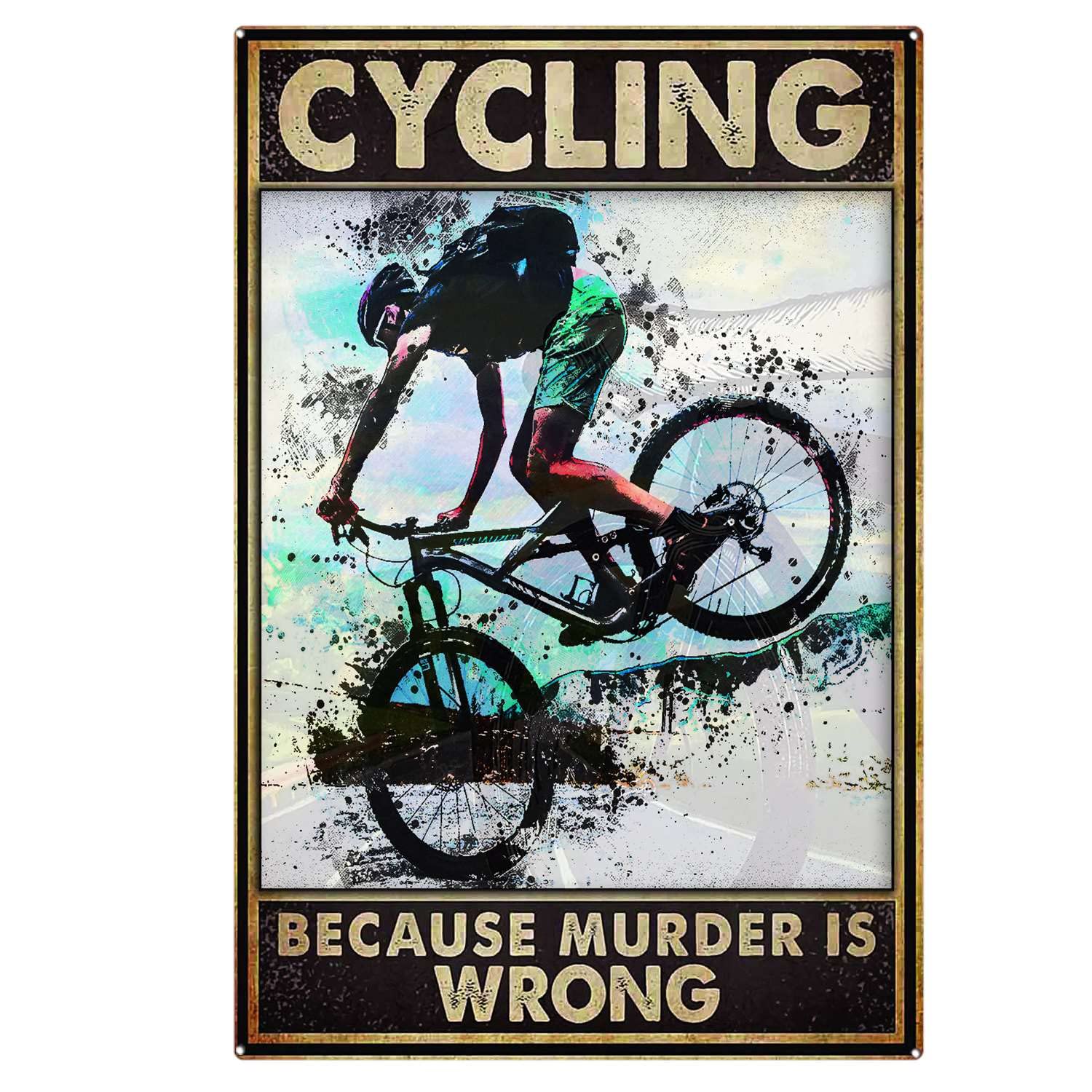 Letrero De Metal Clásico Con Texto En Inglés «I Don't Ride My Bike To