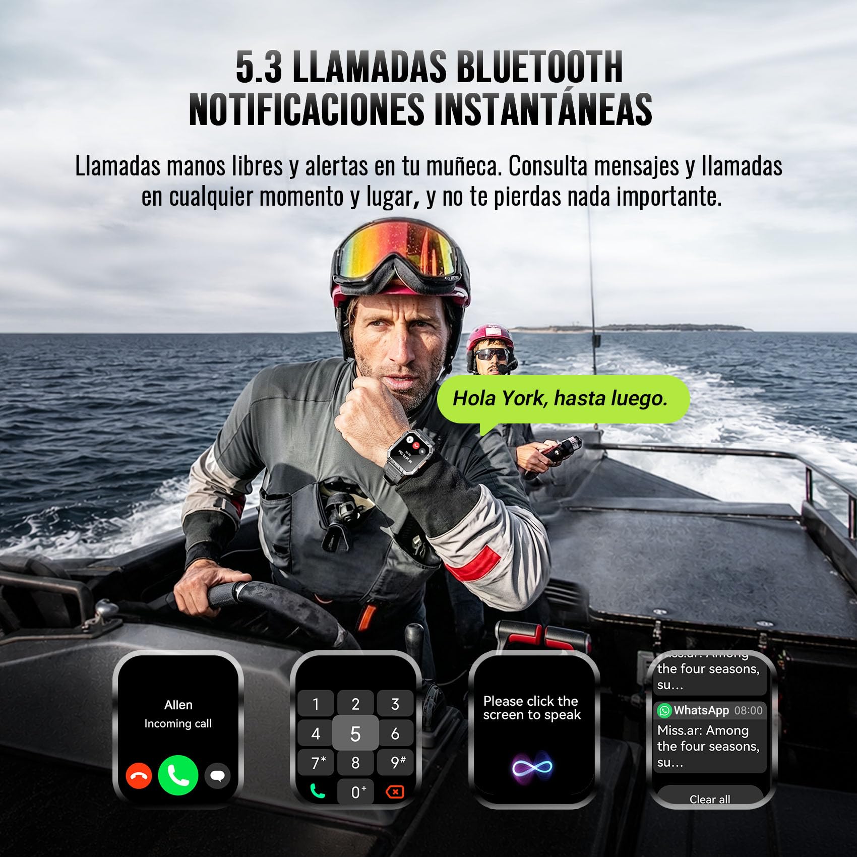 Blackview Reloj Inteligente Hombre Militar - 2.01” Smartwatch Hombre con Linterna, Brújula, Llamadas Bluetooth, Pulsómetro, Monitor de Sueño, Reloj Deportivo con Podómetro, 100+ Modos Deportivos