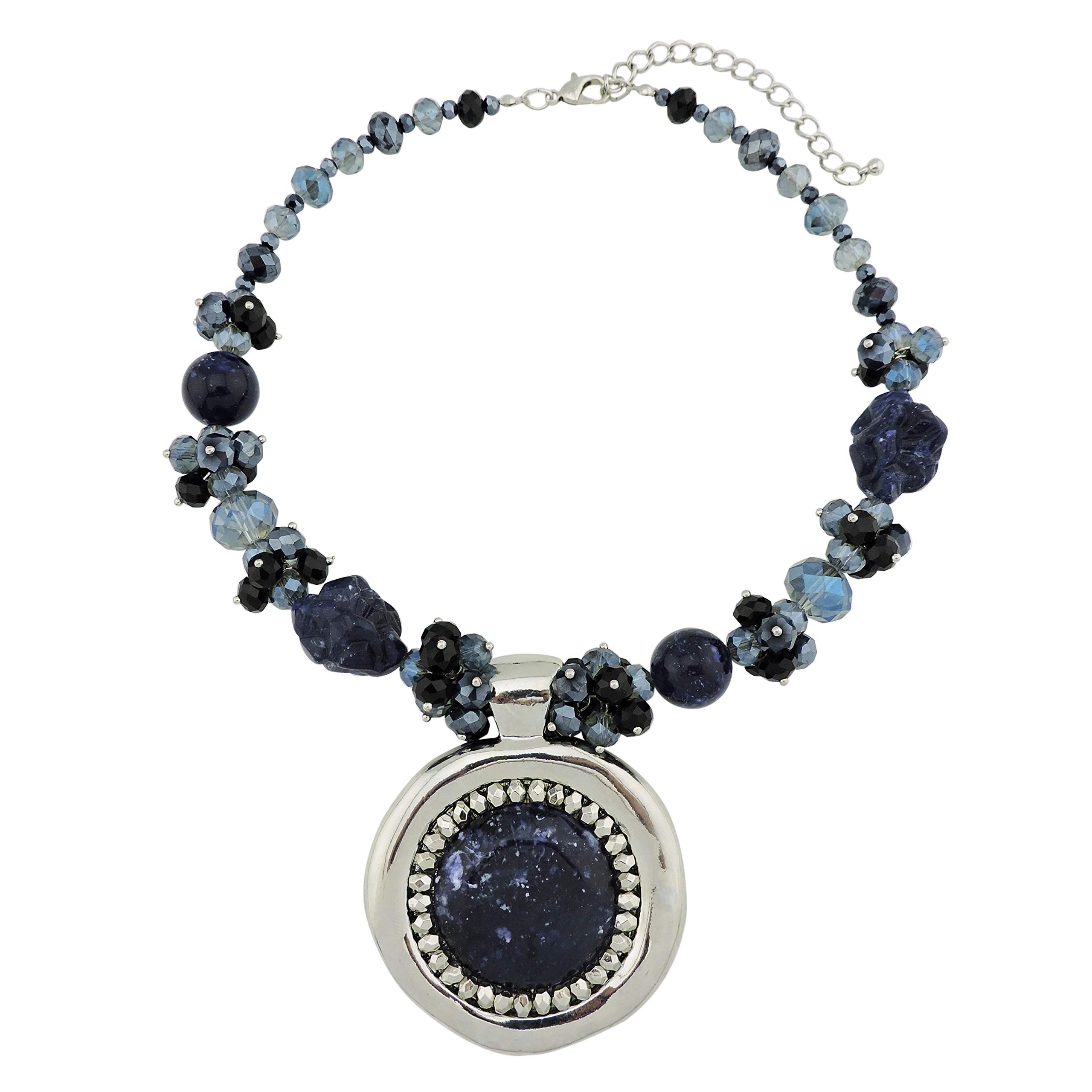 Bocar Seed Beads Multilayer Chunky Bib Statement Knot Collana (NK