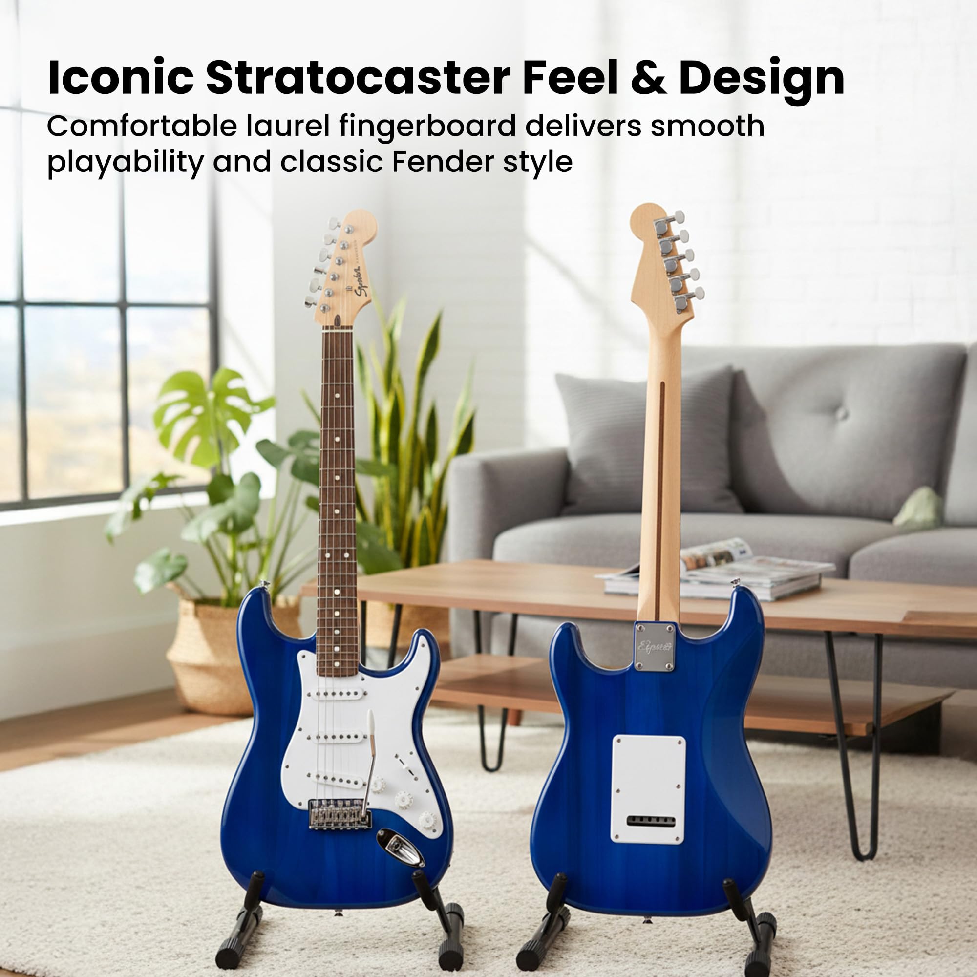 Amazon.com: Fender Squier Sonic Stratocaster Pack - Sapphire Blue