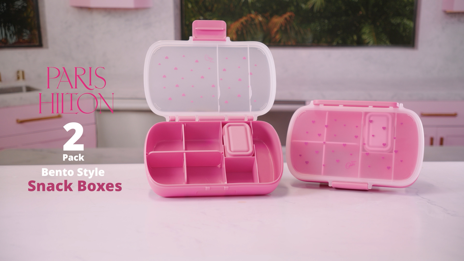 Amazon.com: Paris Hilton 2-Pack Bento Style Snack Boxes, 7