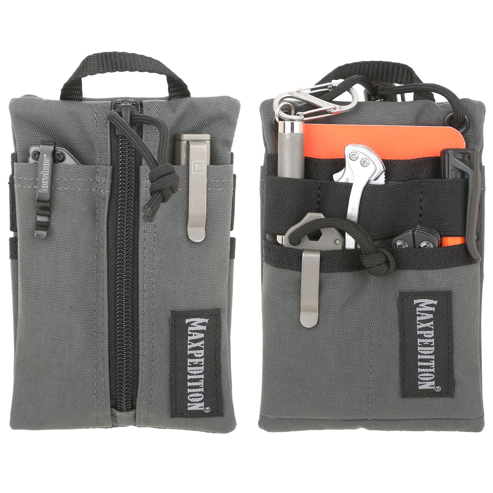 MAXPEDITION Platy Pocket Organizer Durable EDC Tool Pouch for Men Neck Wallet with Paracord Lanyard Holds Flashlight Multitool