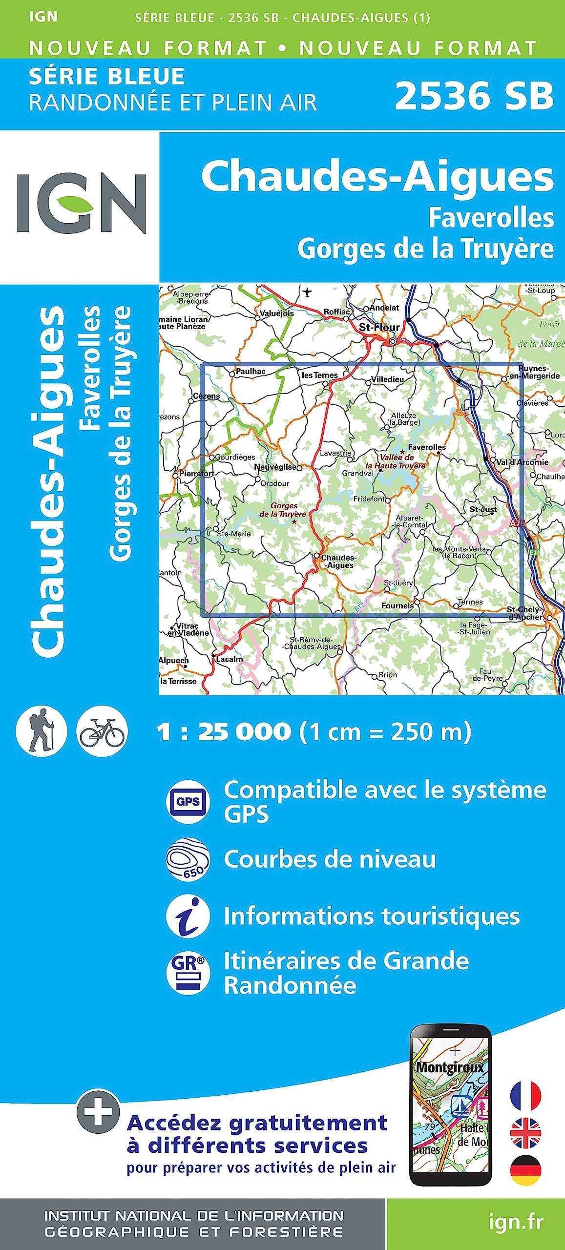 Chaudes-Aigues / Faverolles / Gorges de la Truyère: 2536 (Série Bleue)