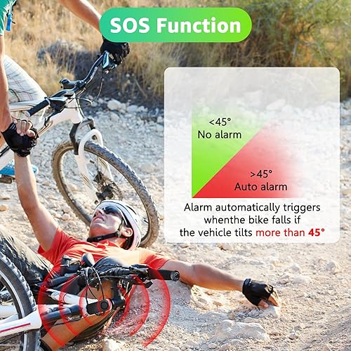 Miniatura 21 de Juego de 2 alarmas inalámbricas para bicicleta con control remoto, alarma antirrobo, alarma inalámbrica con sensor de movimiento, alarma impermeable