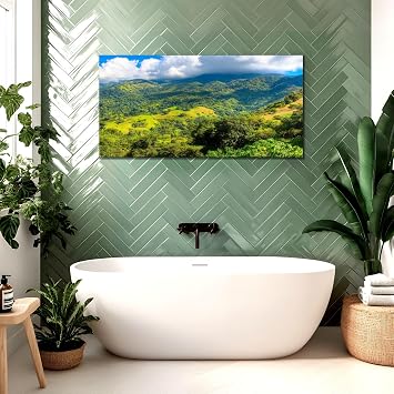 Canvas Wall Art Prints Blue Mountains Jamaica Large Framed Wall Art Painting Artwork Poster Hanging Home Decor for Living Room Office Bathroom 20x40