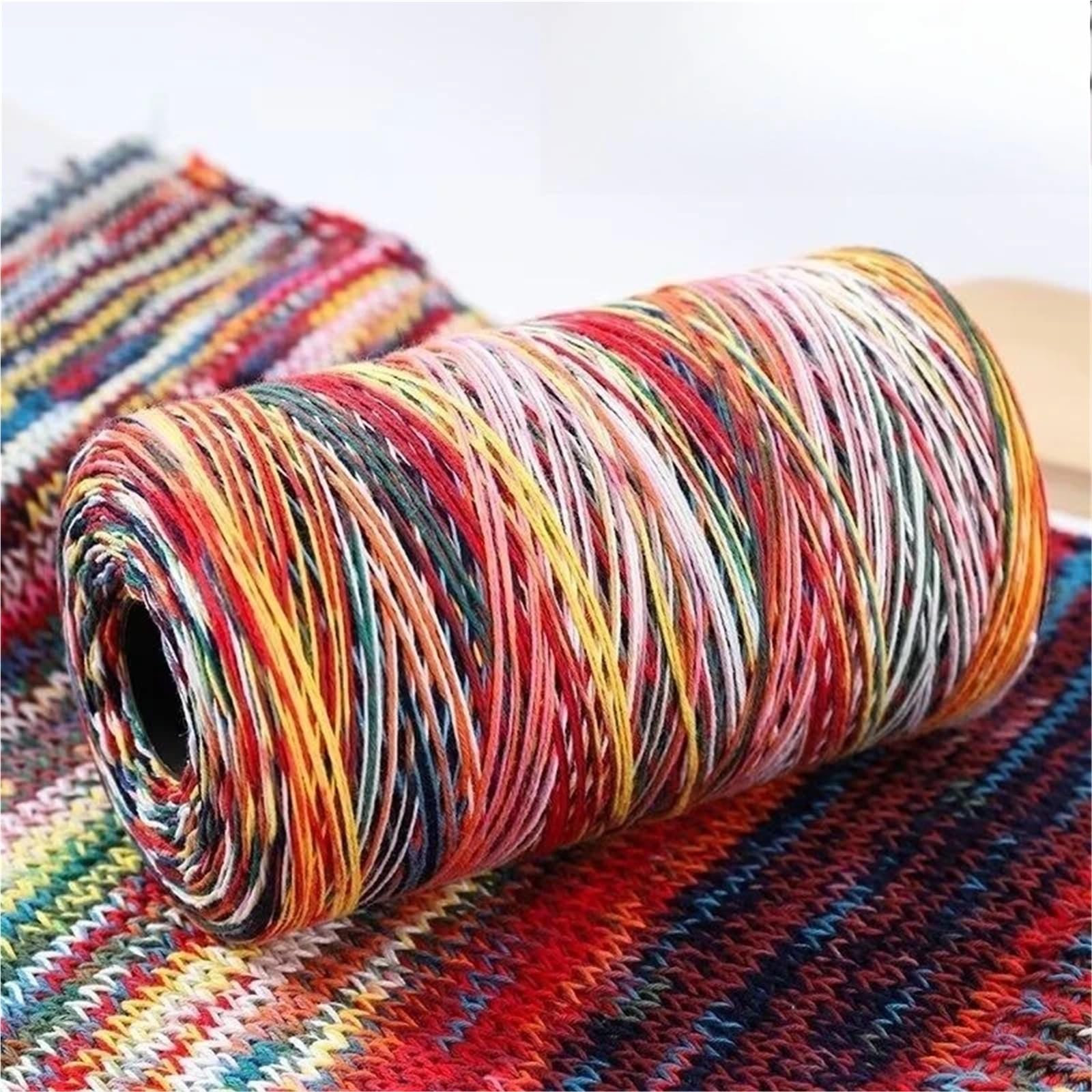 300 g/pz Sezione modello in cotone tinto filo retrò Materiale fai da te for lavorare a maglia cappello sciarpa maglione alla moda(Color-06)