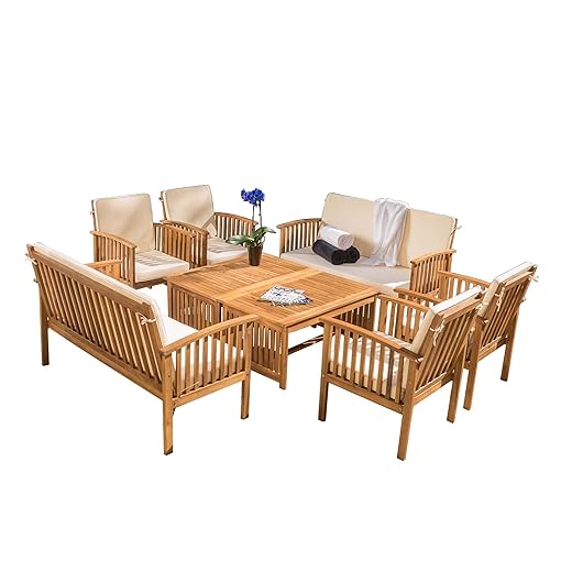 Carolina Acacia Wood 8-Piece Set