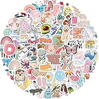 Eoaod 200Pcs Cute Waterproof Vinyl Stickers for Water Bottles, Laptops, Skateboards - Kids Teens Girls Aesthetic Pack